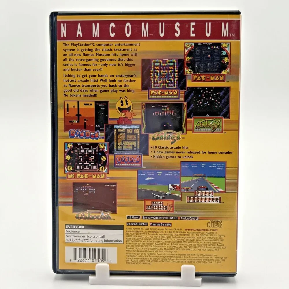 Playstation 2 PS2 Namco Museum Greatest Hits Video Game Pac-Man Galaga Complete